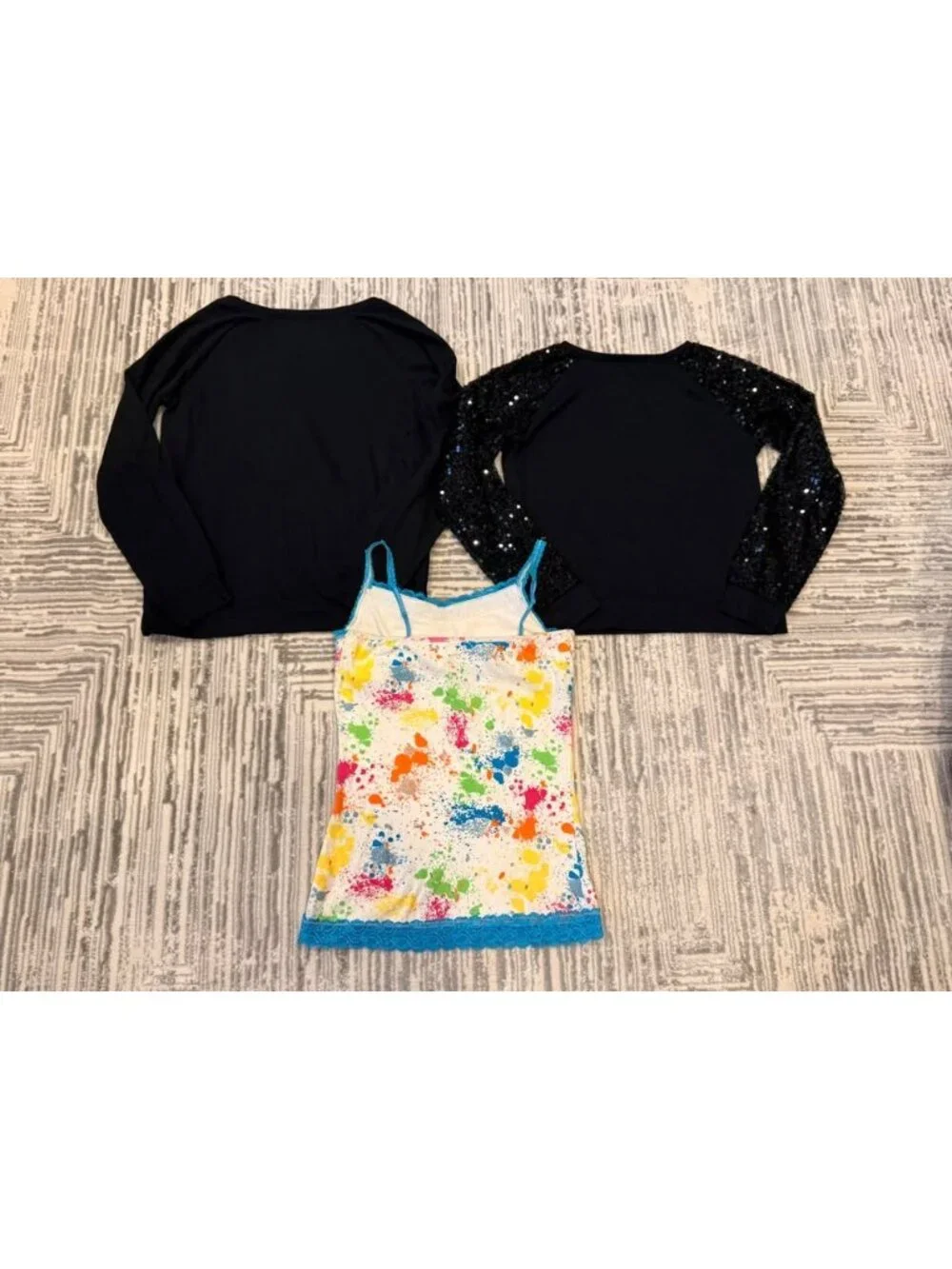 Justice girls size 18 2 sweaters & 1 cami 3-piece bundle